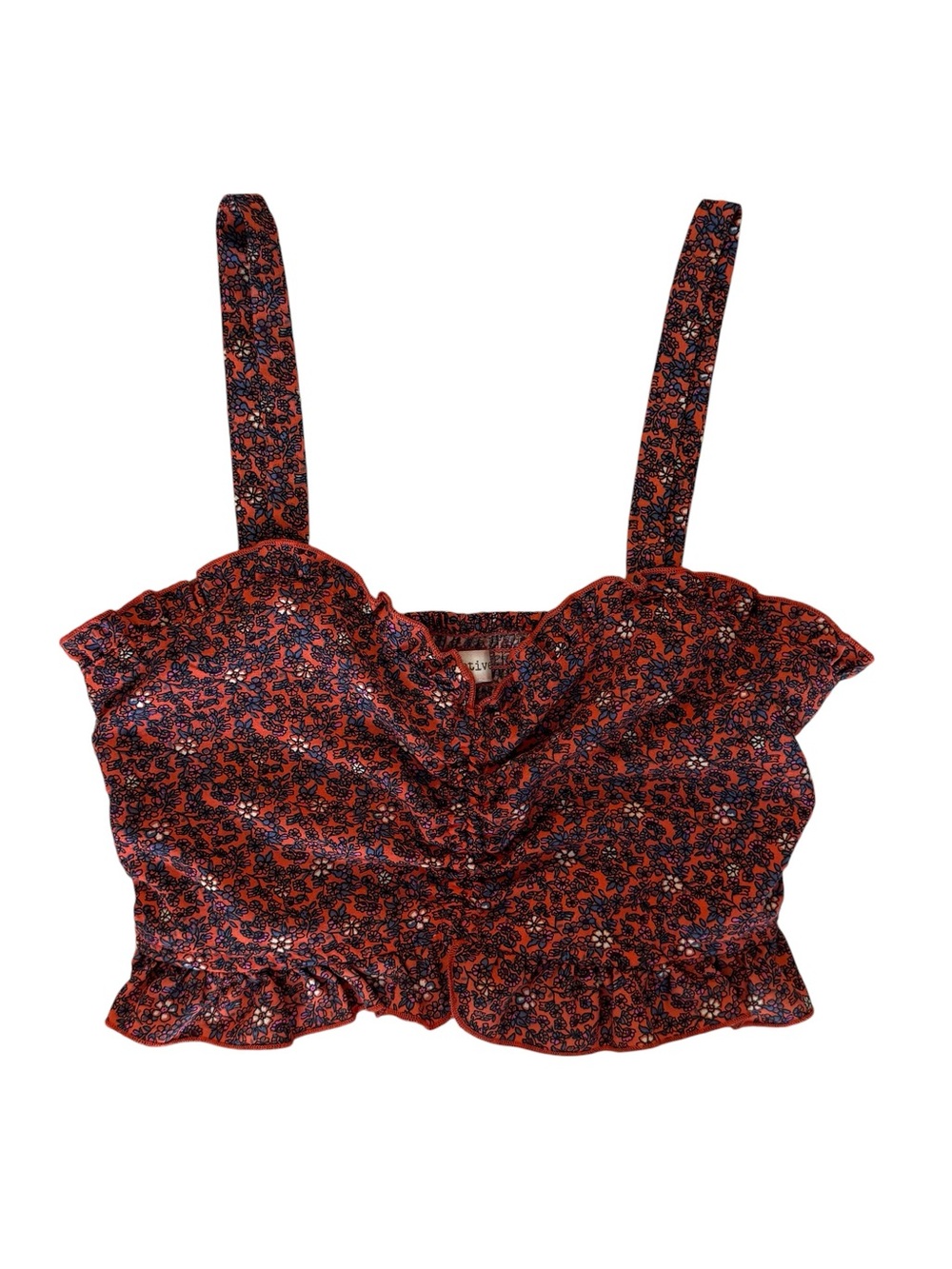 Y2K Fairy Floral Bustier Crop Top Womens Medium Cottagecore Boho